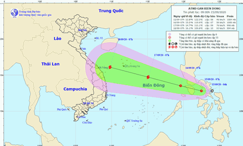 Áp thấp nhiệt đới sắp đi vào Biển Đông, khả năng mạnh lên thành bão